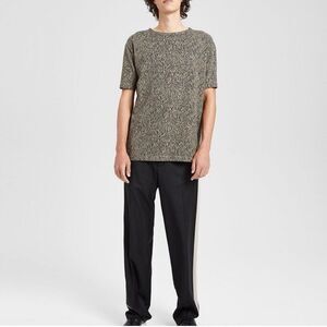 ✨Theory - Jacquard Palm Box Tee - Black/Tan - Mens Sz Medium✨